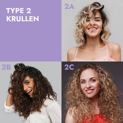 Tester-Set Curly Girl-Methode für Strich/Welle/Typ 2