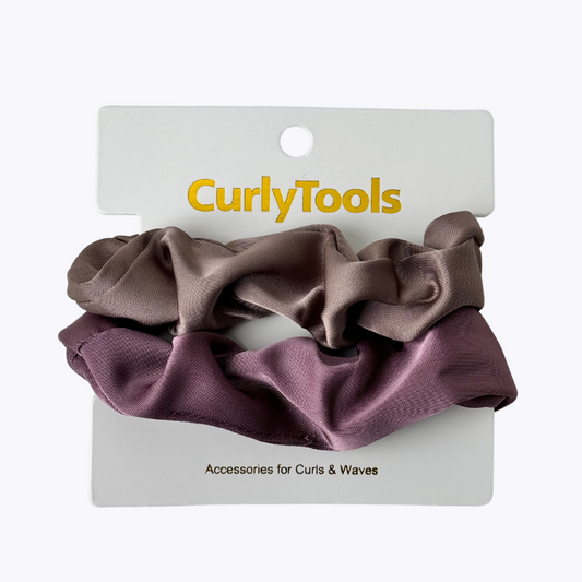 Mauve & Taupe Satijnen Scrunchies