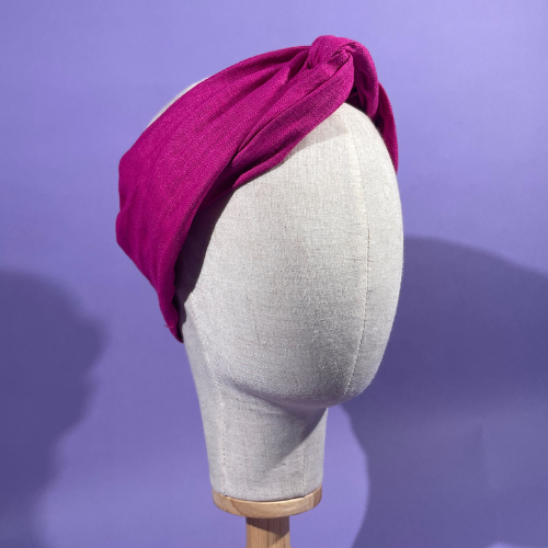 Fuchsia linnen Bandana