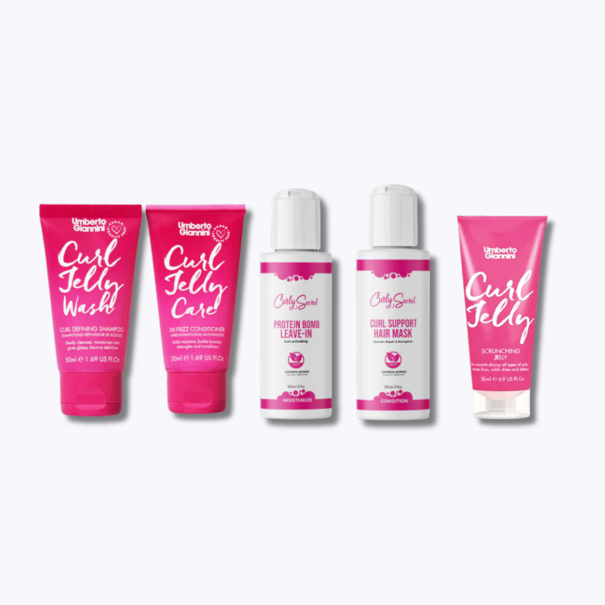 Tester-Set Curly Girl-Methode für Strich/Welle/Typ 2